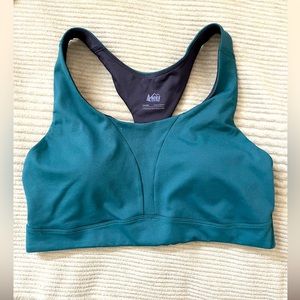Dark Green REI sports bra